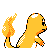 Charmander shiny back-facing sprite from Pokémon Silver