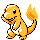 Charmander shiny front-facing sprite from Pokémon Silver