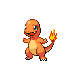 Charmander front-facing sprite from Pokémon HeartGold
