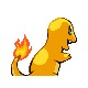 Charmander shiny back-facing sprite from Pokémon HeartGold