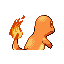 Charmander back-facing sprite from Pokémon Sapphire