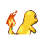 Charmander shiny back-facing sprite from Pokémon Sapphire