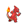 Charmeleon back-facing sprite from Pokémon Black