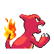 Charmeleon back-facing sprite from Pokémon Pearl