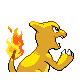 Charmeleon shiny back-facing sprite from Pokémon Pearl