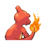 Charmeleon back-facing sprite from Pokémon FireRed