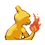 Charmeleon shiny back-facing sprite from Pokémon FireRed