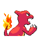 Charmeleon back-facing sprite from Pokémon SoulSilver