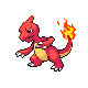 Charmeleon front-facing sprite from Pokémon SoulSilver