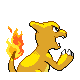 Charmeleon shiny back-facing sprite from Pokémon SoulSilver