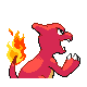 Charmeleon back-facing sprite from Pokémon Platinum