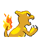 Charmeleon shiny back-facing sprite from Pokémon Platinum