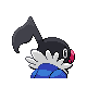 Chatot back-facing sprite from Pokémon Diamond