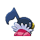 Chatot shiny back-facing sprite from Pokémon Diamond