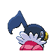Chatot shiny back-facing sprite from Pokémon SoulSilver