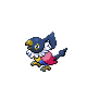 Chatot shiny front-facing sprite from Pokémon SoulSilver