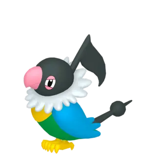 Chatot front-facing sprite from Pokémon X