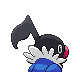 Chatot back-facing sprite from Pokémon Platinum