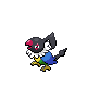 Chatot front-facing sprite from Pokémon Platinum