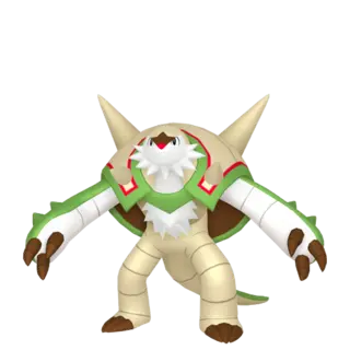 Chesnaught front-facing sprite from Pokémon Scarlet