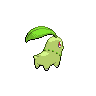 Chikorita back-facing sprite from Pokémon Black 2