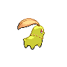 Chikorita shiny back-facing sprite from Pokémon Black 2