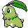 Chikorita front-facing sprite from Pokémon Crystal