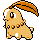 Chikorita shiny front-facing sprite from Pokémon Crystal