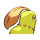 Chikorita shiny back-facing sprite from Pokémon Diamond