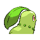 Chikorita back-facing sprite from Pokémon SoulSilver