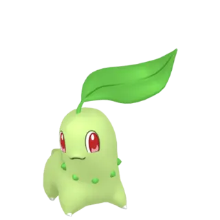 Chikorita front-facing sprite from Pokémon Violet