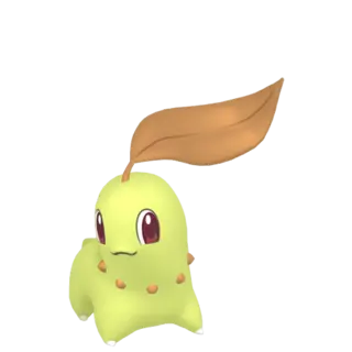 Chikorita shiny front-facing sprite from Pokémon Violet