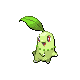 Chikorita front-facing sprite from Pokémon Platinum