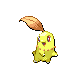 Chikorita shiny front-facing sprite from Pokémon Platinum