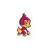 Chimchar shiny back-facing sprite from Pokémon Black 2