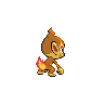 Chimchar back-facing sprite from Pokémon White