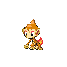 Chimchar front-facing sprite from Pokémon White