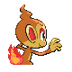 Chimchar back-facing sprite from Pokémon Pearl