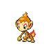 Chimchar front-facing sprite from Pokémon HeartGold