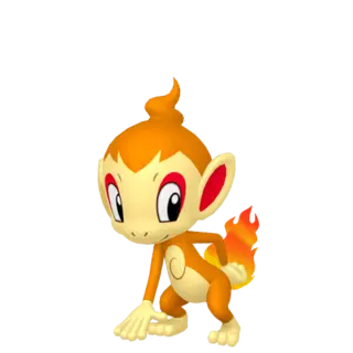 Chimchar front-facing sprite from Pokémon Brilliant Diamond