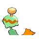 Chimecho shiny back-facing sprite from Pokémon Pearl