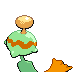 Chimecho shiny back-facing sprite from Pokémon SoulSilver