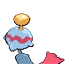 Chimecho back-facing sprite from Pokémon Platinum