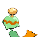 Chimecho shiny back-facing sprite from Pokémon Platinum