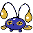 Chinchou front-facing sprite from Pokémon Silver