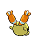 Chingling shiny back-facing sprite from Pokémon Diamond
