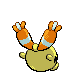 Chingling shiny back-facing sprite from Pokémon Platinum