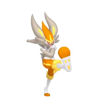 Cinderace shiny front-facing sprite from Pokémon Scarlet
