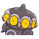 Claydol shiny back-facing sprite from Pokémon Diamond