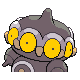 Claydol shiny back-facing sprite from Pokémon SoulSilver